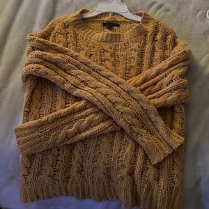 Yellow American Eagle cable  knit sweater